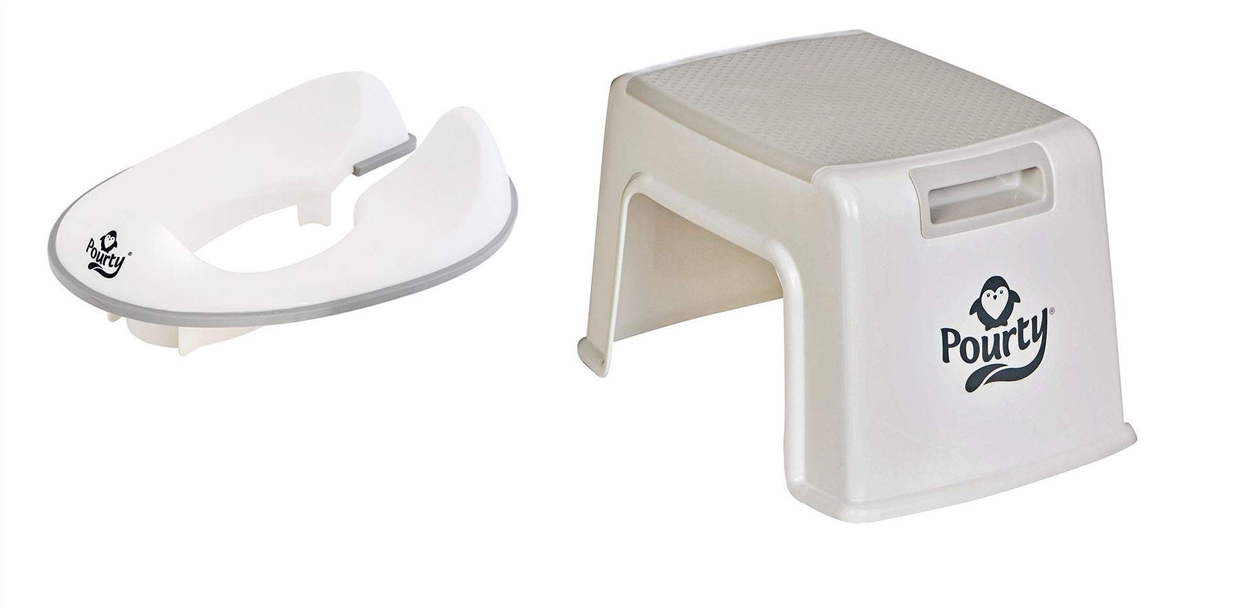 Buy Pourty Toilet Training Combo Grey Flexifit Toilet seat & Up Step