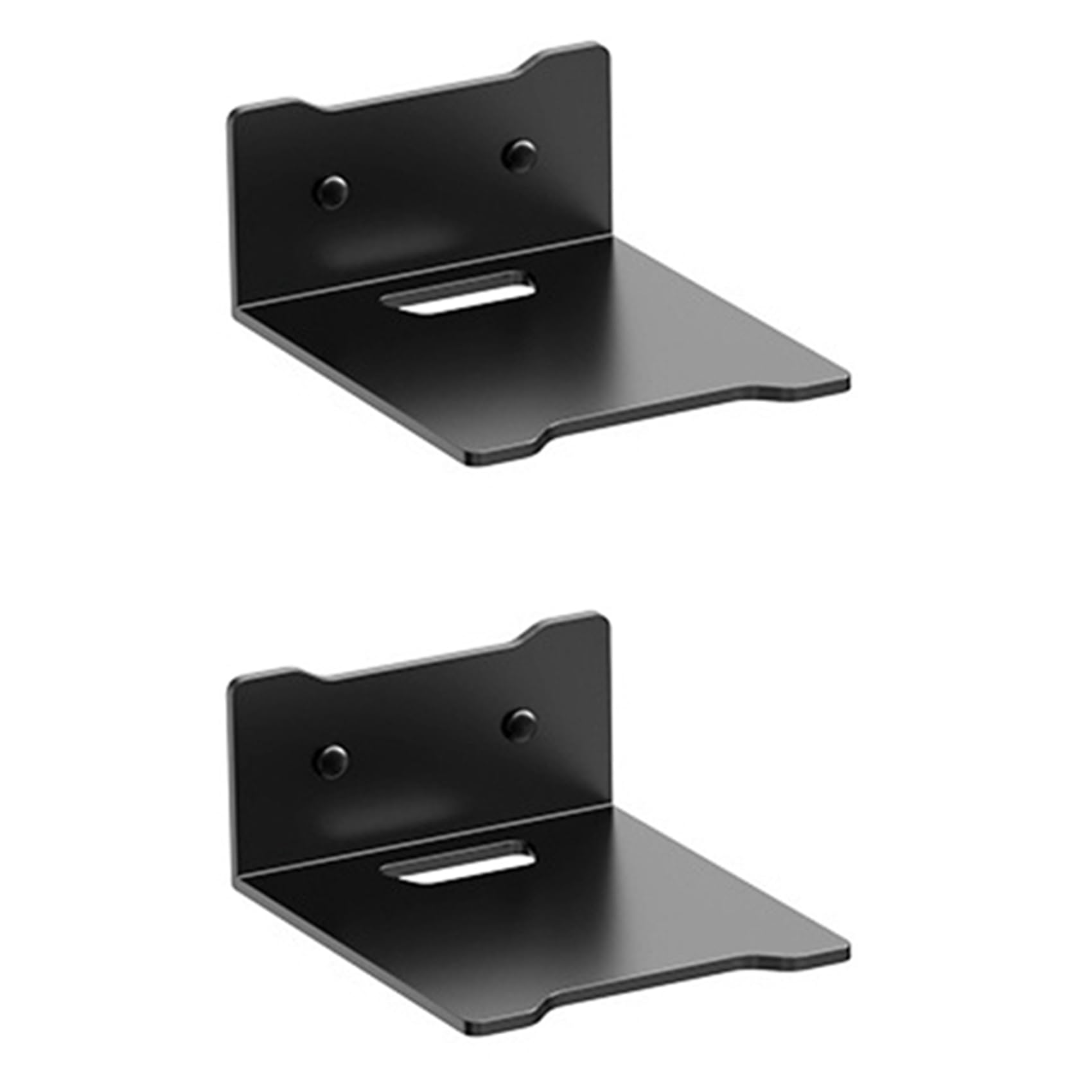 Hndhbfgrt 2X Wall Shelf Holder Floating Shelf Stand Wall Mount Storage Rack for TV Projector Speaker Camera Router, Small