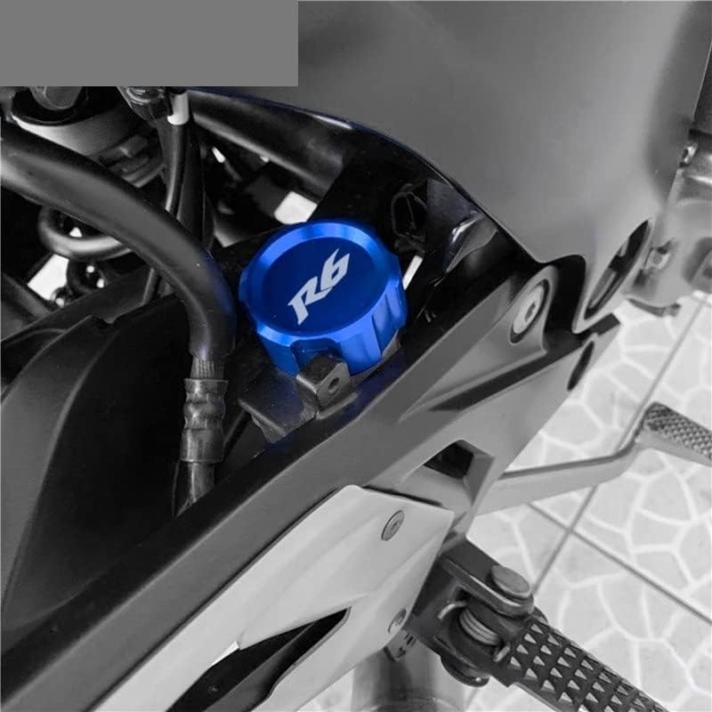 TEMKIN W for Yamaha YZF-R6 YZF R6 YZFR6 2000-2020 2019 Motorcycle Red Front Rear Fluid Cylinder Master Reservoir Cover Y (Color : FRBC Black)
