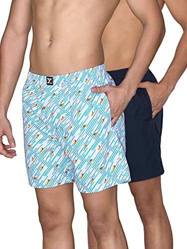Image of XYXX Men's Surf & Pace Super Combed Cotton Boxer Shorts (Pack of 2)