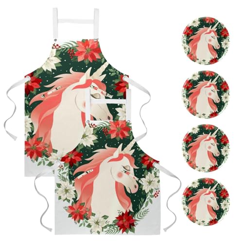 Tablier de cuisine licorne anti-taches pour le travail en restaurant