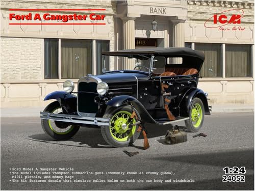 ICM 1/24 フォード モデルA ギャングスター プラモデル 24052 (自動車)
