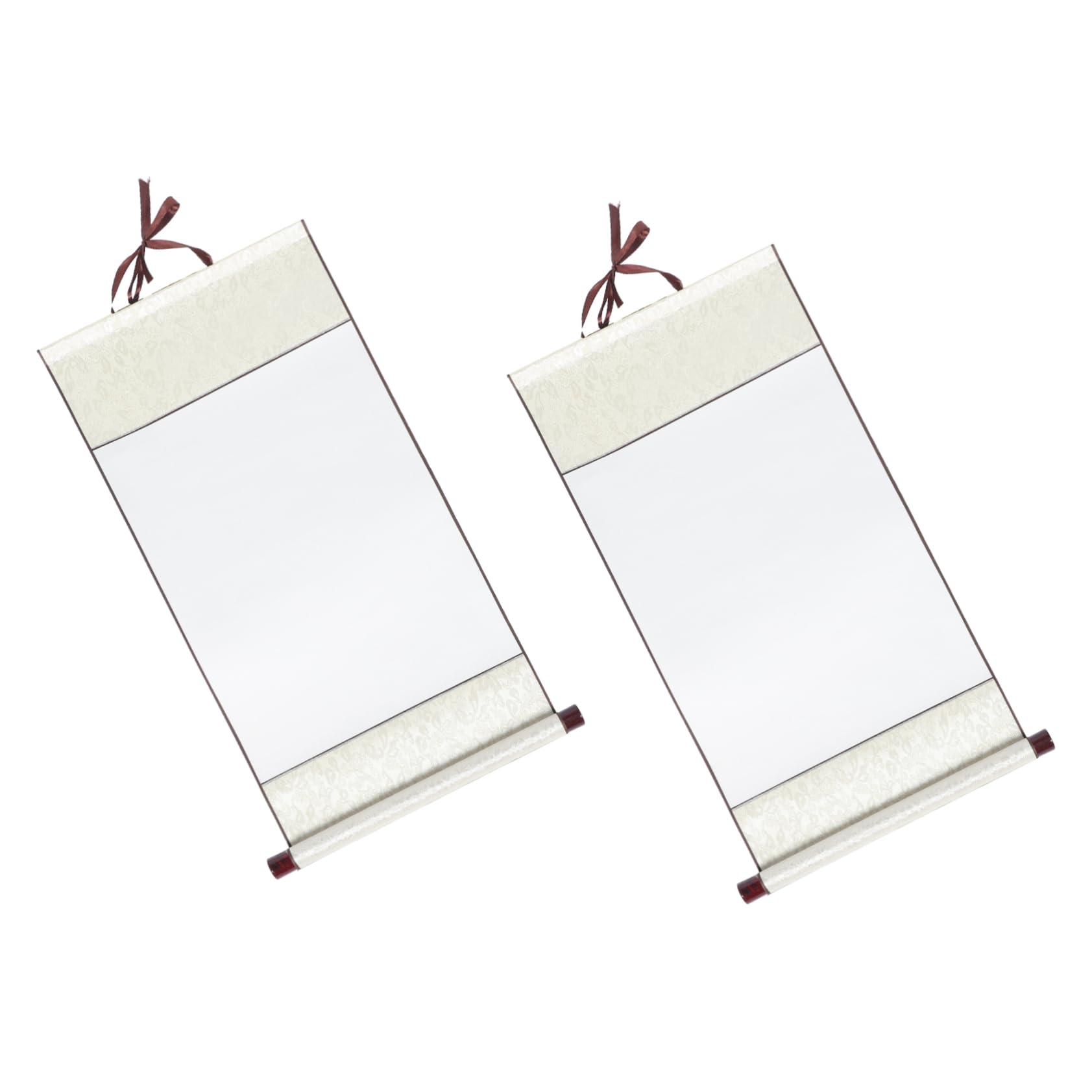 HOMSFOU 5 Set Scorrimento Vuoto Disegno Carta Pergamena Appesa Vuota Arte Calligrafia Strenne Natale Pergamena Vuota Rotolo Di Pittura Cinese Scorrimento Artistico Calligrafico 2 Pezzi * 5