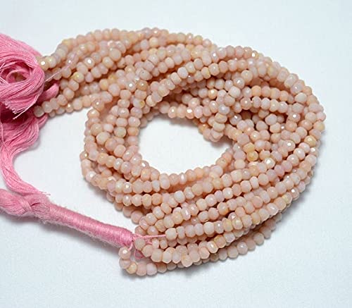 Perles opale rose facettées 4mm haut de gamme pour bijoux