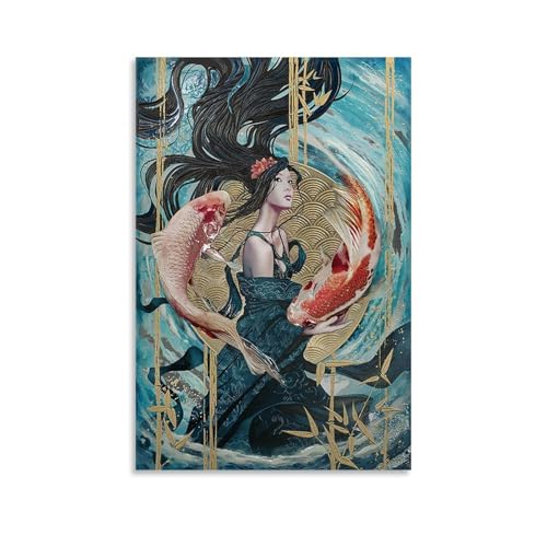 KEEP MARY Póster de belleza chino pintura decorativa lienzo arte de pared sala de estar póster dormitorio pintura 30x45 cm (30 x 45 cm)