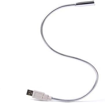 DZT Portable Flexible Mini USB 1 LED Light USB Lamps for PC Notebook Laptop Silver