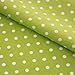 Produktbild Hans-Textil-Shop Stoff Meterware Punkte 7 mm Weiß auf Hellgrün - 1 Meter