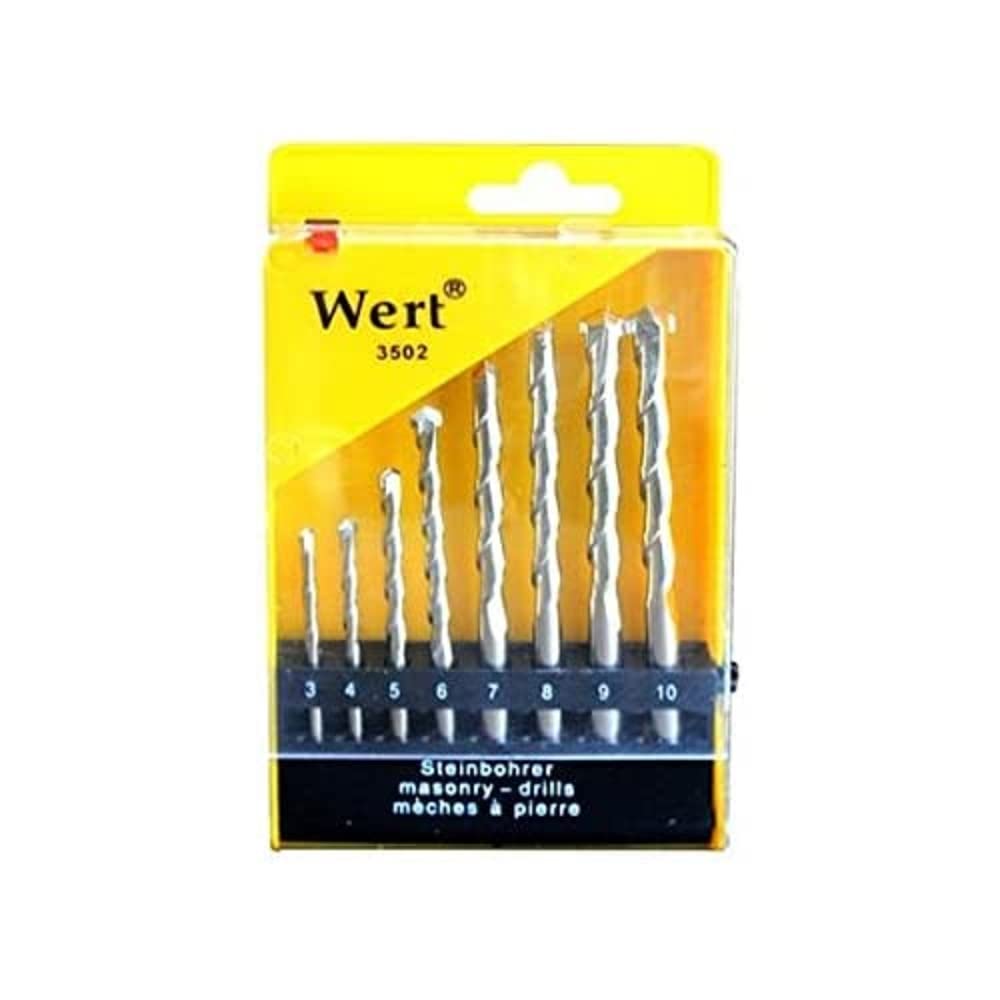 Wert W 3502, Beton Matkap Ucu Seti (8 Parça), Gri, Sarı