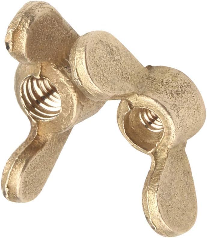 Wing nut, Hand Twist nut, Wing Nut Brass Hand Twist Screw Bolt Cap Nails Components(M16(2pcs))
