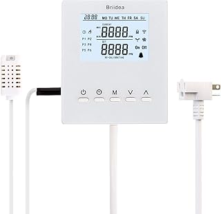 Briidea CO2 Controller and Monitor, Day and Night Programmable CO2 Controller with Remote Sensor for Greenhouses