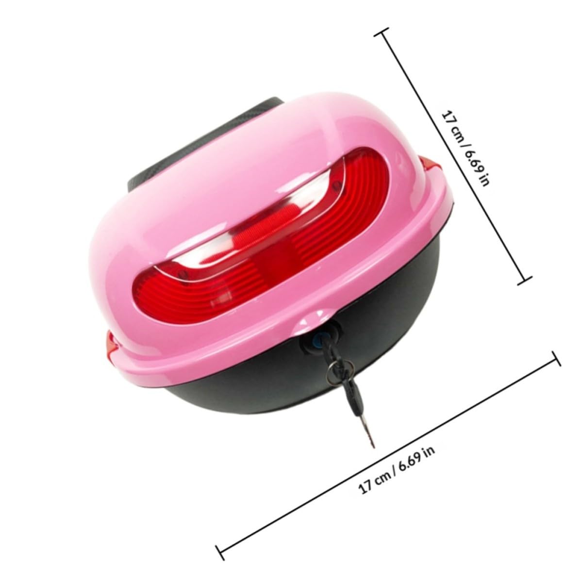 TOYANDONA Baúl Superior para Motocicleta de Material PP con Soporte para Maletero, Resistente al Desgaste y Amplio Espacio, Caja Trasera para Equipaje de Moto en Rosa, para Mujeres en