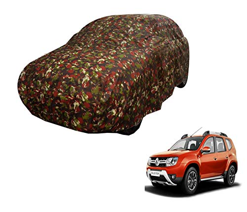 Image of Auto Hub Car Cover Compatible with Renault Duster with Weather Proof, Triple Stitched, Duster Car Cover Jungle Look