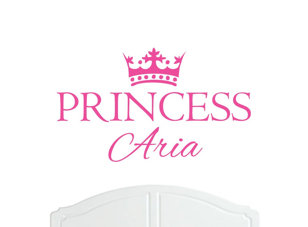 Crown Princess Aria Regular Wall Sticker / Vinyl Decal Bed Room / Nursery Art Girl / Baby - Choice of Size and Colours