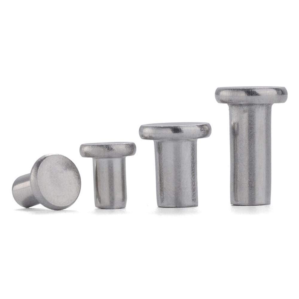 Flachnieten aus Edelstahl 304, Percussion-Flachkappennägel orange 