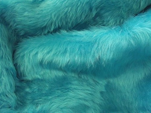 Tissu en fausse fourrure d'ours bleu Neptune anti-effilochage pour coudre sans glisser