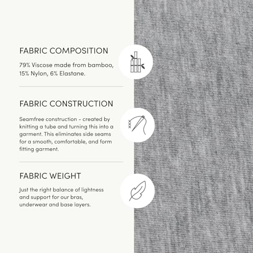 Image of Boody -Seamfree Crop Bra -Seamless Bralette -No Padding, Clips, Fastenings, Wires -Bamboo Viscose -Low-Medium Support Pull-On