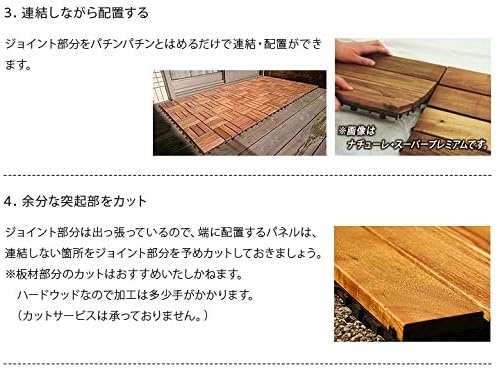 Amazon Liebe リーベ 天然木 アカシア製ウッドパネル ナチューレ 27枚セット ウッドデッキ