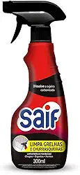 Limpa Grelhas E Churrasqueiras Com Gatilho Saif 300Ml, Saif, Limpador De Grelhas E Churrasqueiras Spray, Vermelho, Dissolve A Sujeira Carbonizada, Facilitando Sua Vida, Maximizando Toda Limpeza