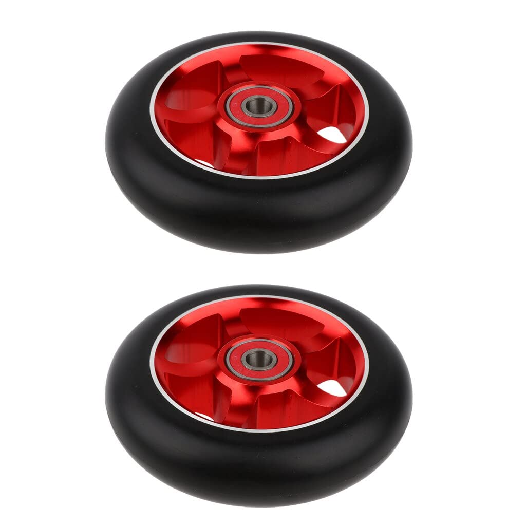 Ruote Monopattino Elettrico 2pcs 100mm / 3.9 "Kick Scooter Scooter Scooter Ruote con cuscinetti Boccole Ruote Sostituzione Sostituzione Accessori for scooter 7 colori Ruote Monopattino Freestyle