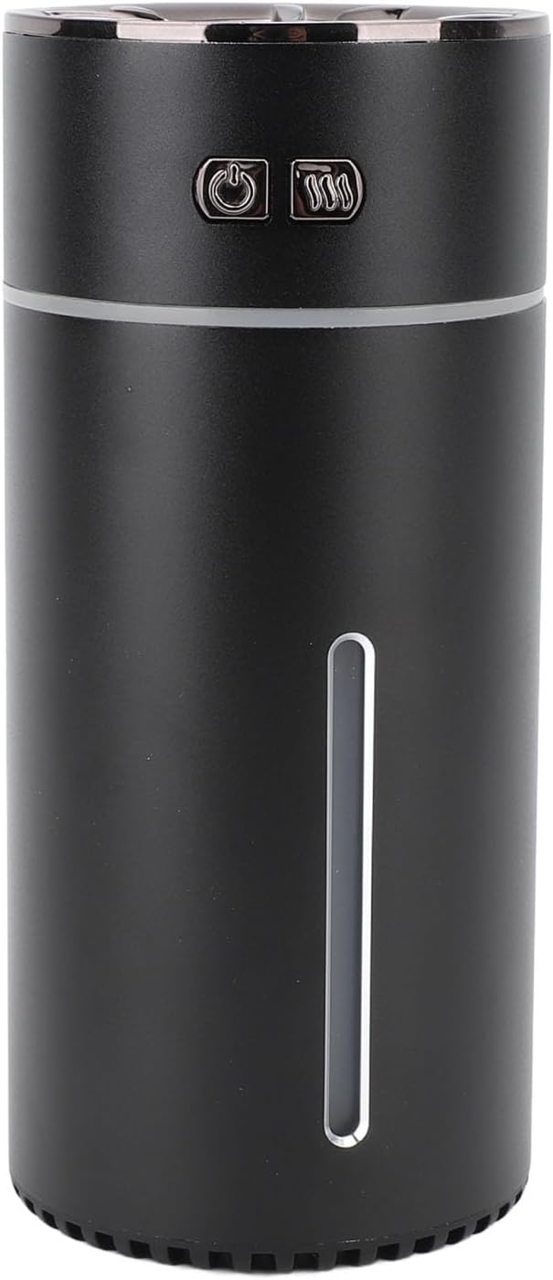 Asixxsix Car Diffuser, Dual Spray Auto Power Off Car Air Freshener Humidifier with 300ml Water Tank for Home Office (Black)