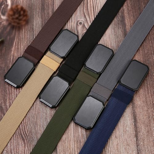 Men's Belt with Magnet Buckle, men's stretch nylon belt with magnetic aluminum buckle, elastic belt magnet buckle2