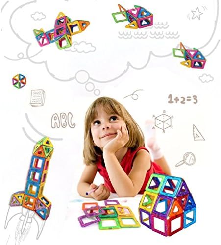 Magnetic Tiles Magnet Blocks - 40 PCS 3D Magnetic Constructing Tiles Toys for Children Set 8 516X3XpRq7L. AC