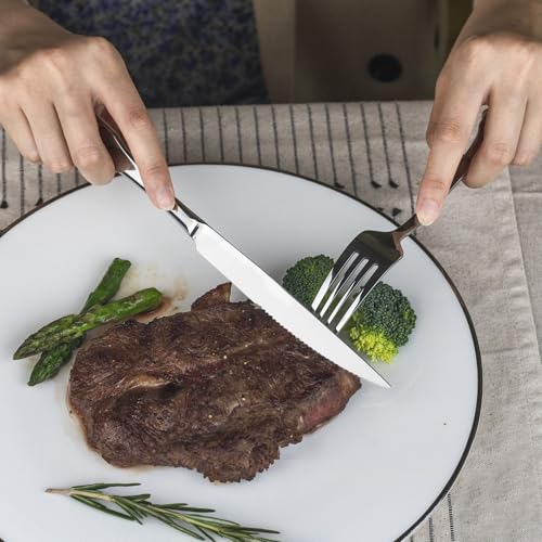 Alata-Kate-48-Piece-Silverware-Set-with-steak-knife-Service-for-8-Stainless-Steel-Flatware-Set-Mirror-Polished-Cutlery-Set-Dishwasher-Safe Alata Kate 48 Piece Silverware Set with steak knife Service for 8 Stainless Steel Flatware Set Mirror Polished Cutlery Set Dishwasher Safe