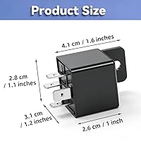 Vista 5 de [Paquete de 5] Relé automotriz de 12 V 40 A, SPST de 4 pines (modelo JD1912) - Interruptor de relé resistente para bomba de combustible, ventilador