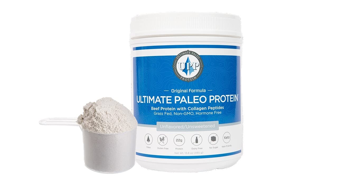 Ultimate Paleo Protein — proteína de carne bovina, 22 g por porção, 390 g