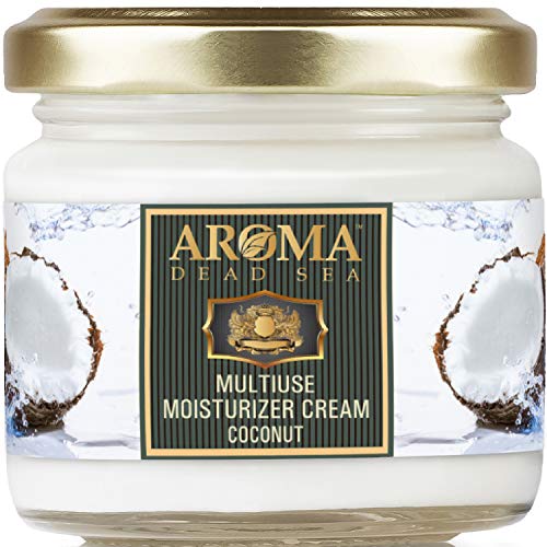 Aroma Multiuse Moisturizing Body Cream - Dry Skin Cream with Dead Sea Minerals - Skin Moisturizer for Body Face Hands Feet - Hydrating Hand Cream with Natural Fruit Extracts Oils Vitamins - 3.4 Fl Oz