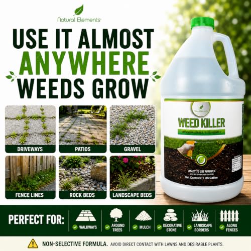 Image of Natural Elements Weed Killer | Pet Safe, Safe Around Children | Natural Herbicide (1 Gallon)