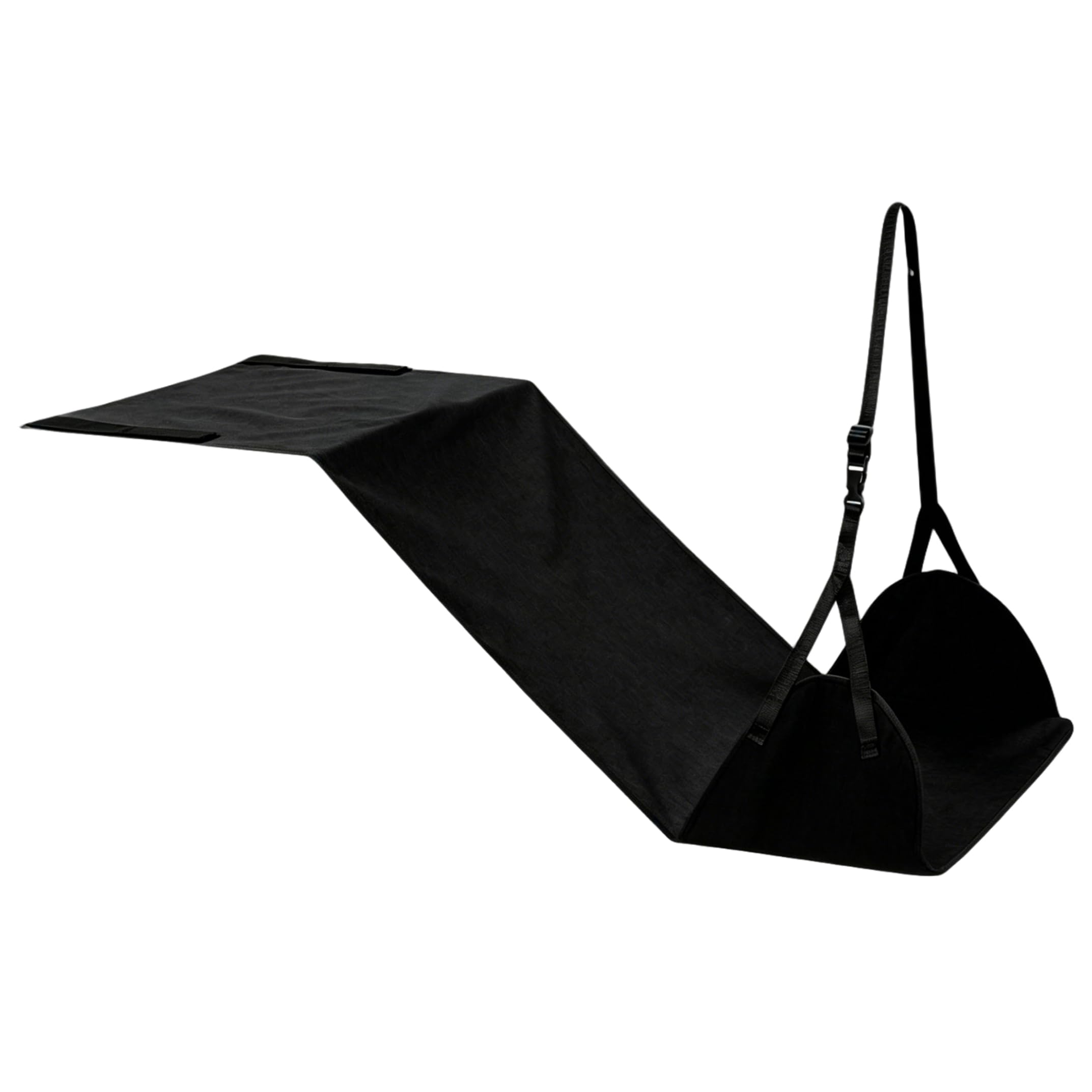 Tsawntd Plane Foot Hammock, Adjustable Extended Leg Hammock for Airplane Travel Portable Foot Rest for Air Travel, 10x18.5in, Black Sling for Airplane Rest for Air
