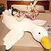 BXEBUI Giant White Goose Plush-75 Inch, Very Huge Body Fat Goose Stuffed Animal, 6 Foot Duck Plush Toys Hugging Pillow Gifts for Everyone (75 in)