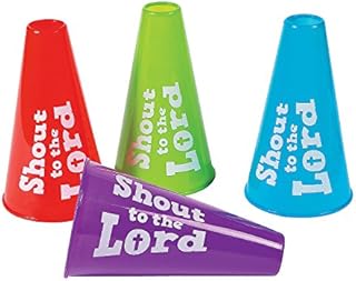 Fun Express Shout to The Lord Megaphones - 12 Pieces - Religious School Spirit and VBS Toys