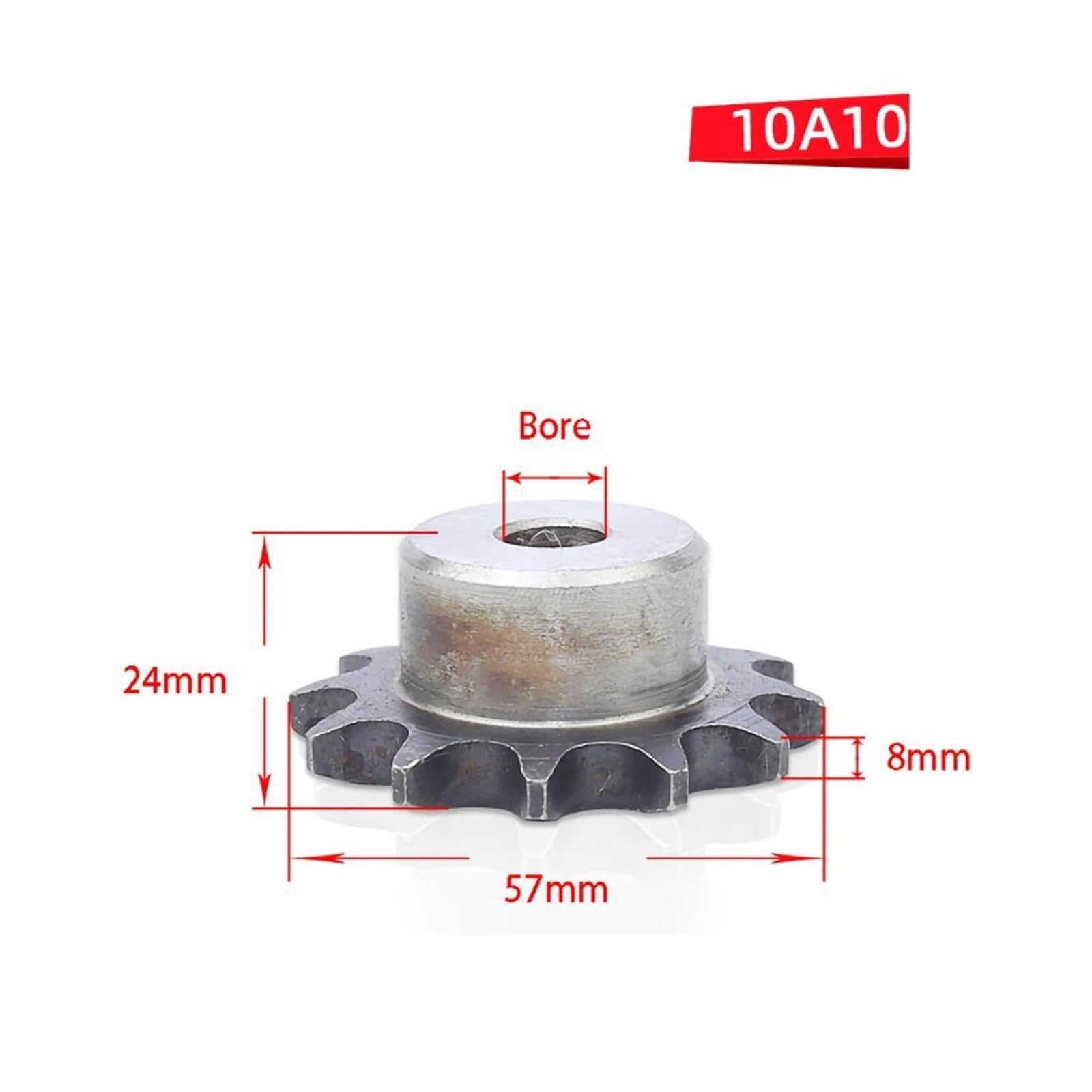 Bevel Gear Pinion Hardware Mechanical 1Pcs 10-25 Tooth 10A Chain Drive Steps Sprocket A3 Steel Roller Chain Gear Pitch 15.875mm Industrial Sprocket Wheel(10 Teeth)