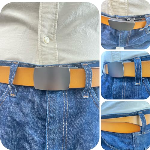 NE-1 Men's Vintage Genuine Leather Belt, Casual Alloy Buckle Full Grain Mens Belt Leather Country Casual Dress Jeans2