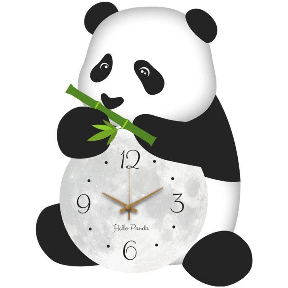 Horloge panda silencieuse pour une ambiance zen dans la chambre d'enfant