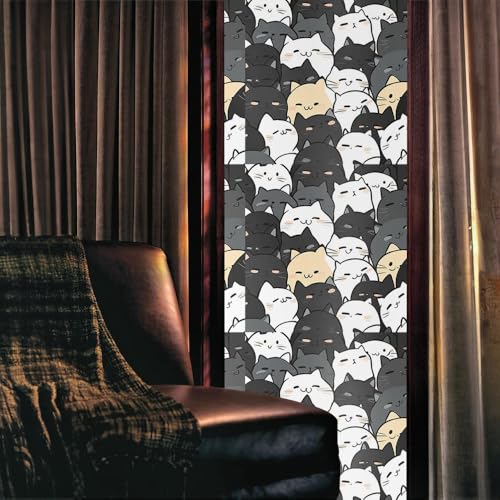 Vinilo decorativo para ventana mascotas blanco y negro 40x300cm miniatura 2