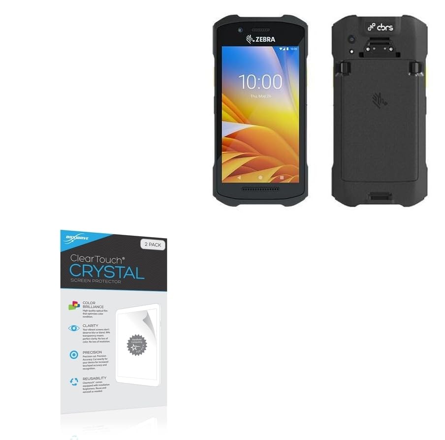 BoxWave Screen Protector Compatible With Zebra CBRS - ClearTouch Crystal (2-Pack), HD Film Skin - Shields From Scratches