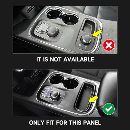 Image of Gear Shift Panel Decals for 2014 2015 2016 2017 Dodge Durango Accessories Carbon Fiber Stickers, Cup Holder Style