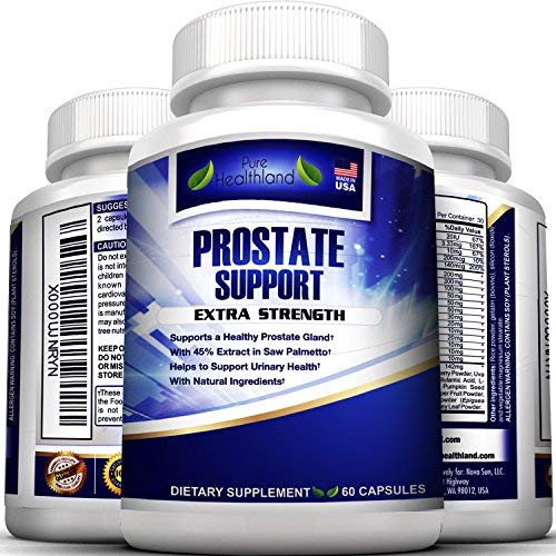 Stop Frequent Urination! Most Complete Super Prostate Health Support Pills Formula for Men with 33 Natural Ingredients Including 45% Saw Palmetto Extract. Best for Men's Urinary Health - 3 Bottles