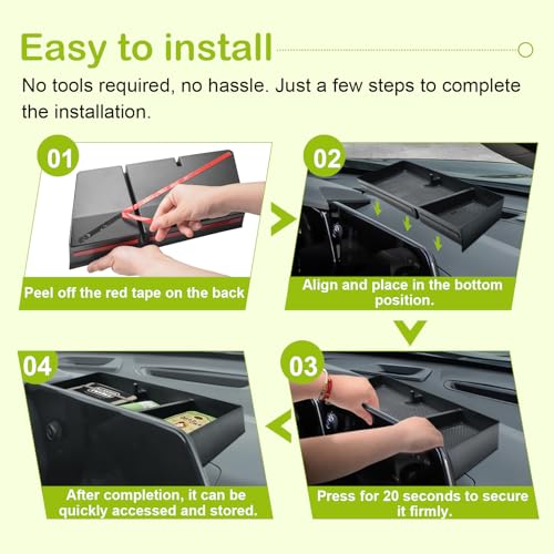 Image of HGWEI Dash Storage Tray Compatible with Chevy Trax 2024 2025 2026 Interior Accessories Center Console Dashboard Organizer for Trax (LT /2RS / ACTIV) Behind 11-inch Display Screen Mounted Holder