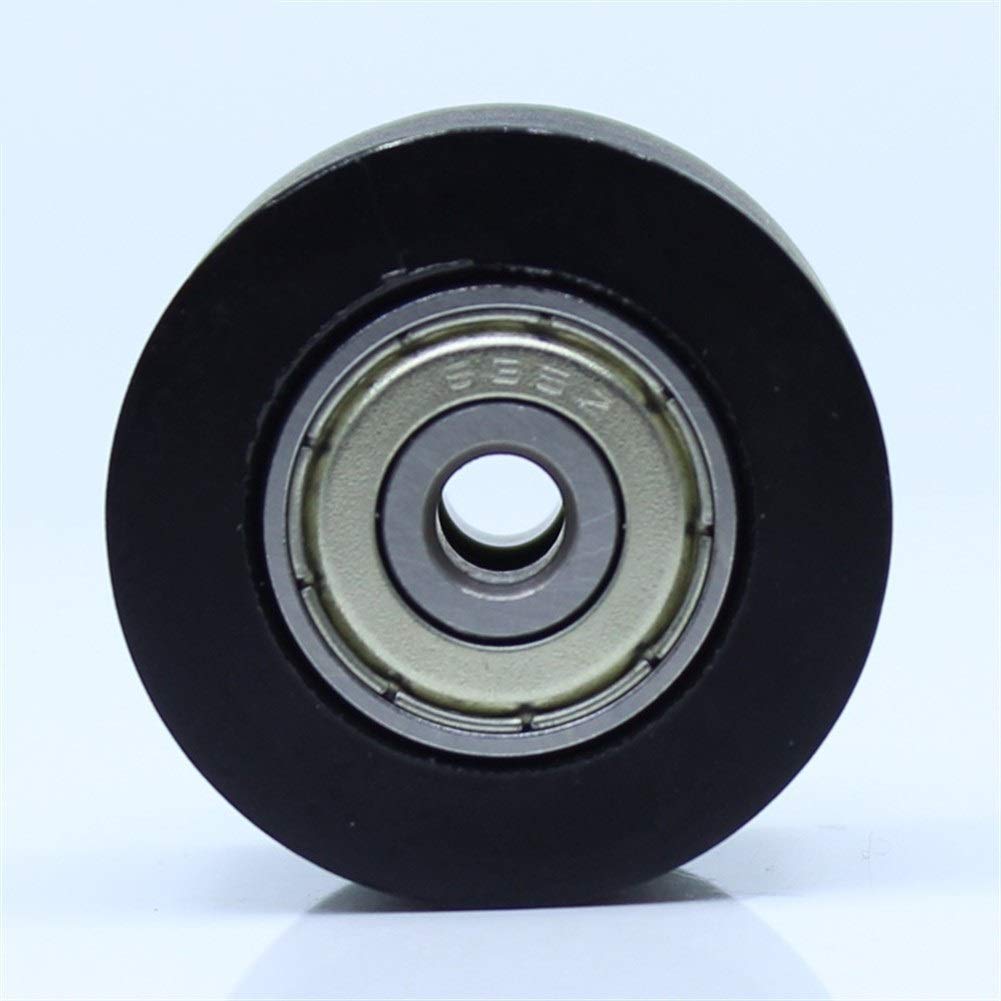 PU 635 Teniendo 5x30x20mm Rodillo de Eje 5 mm PU de poleas con Dos rodamientos de bajo Ruido Poliuretano Guiding de Ruedas Rodillo de presión YIJIAN (Size : 6Pcs)