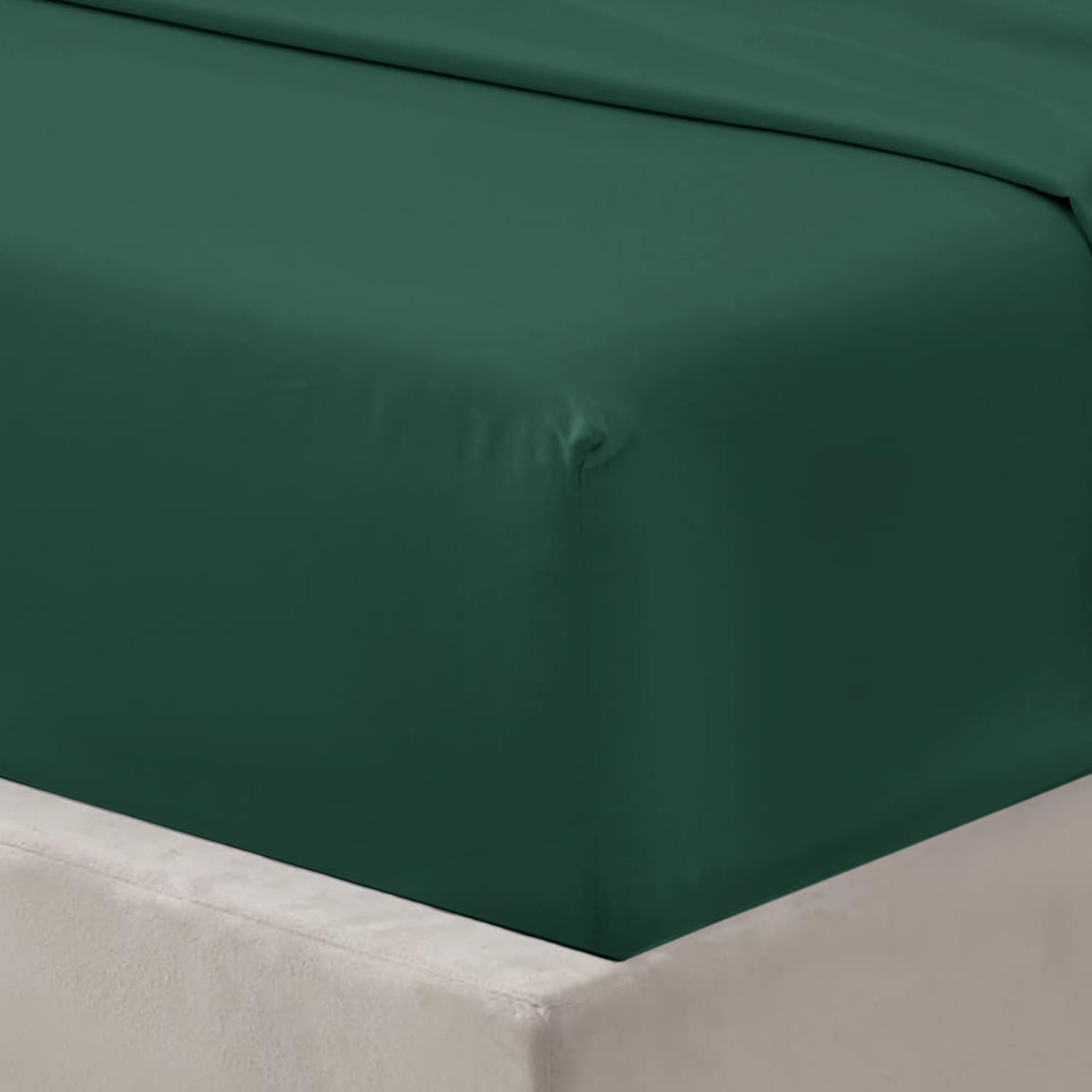 Oxford Homeware Emerald King Size Fitted Sheets -100% Brushed Microfibre 1800 Easy Care 25 cm Deep King Size Bed Sheet Bedding - Image 4