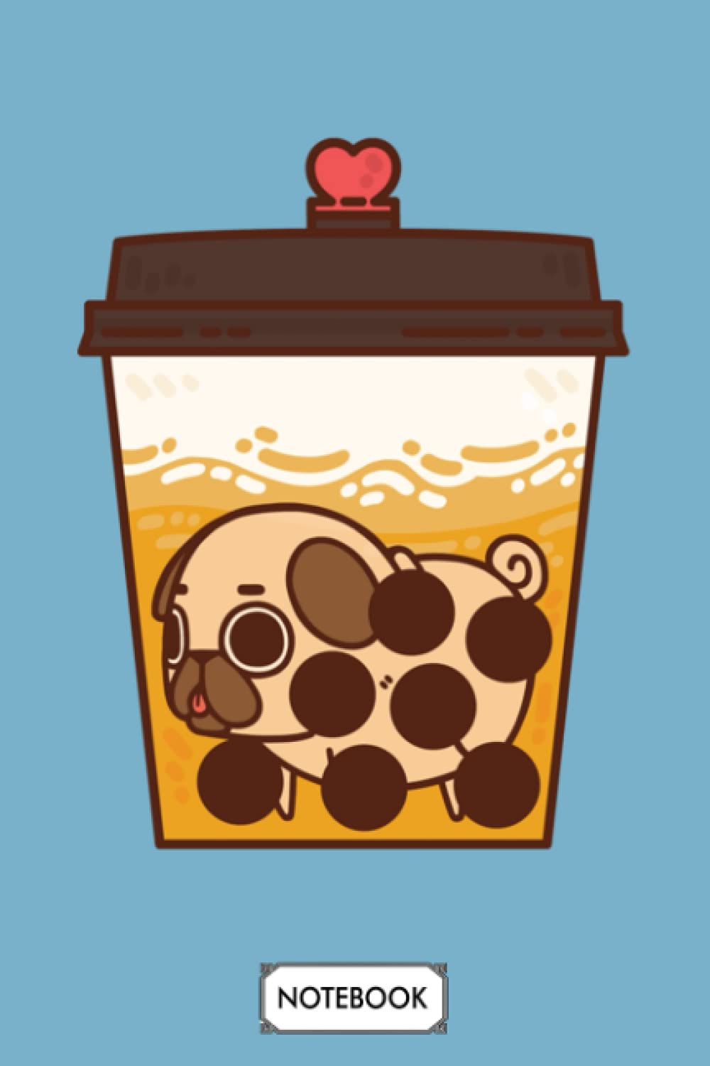 Puglie Boba Foam Notebook: Diary, Journal, 6x9 120 Pages, Matte Finish Cover, Lined College Ruled Paper, Planner