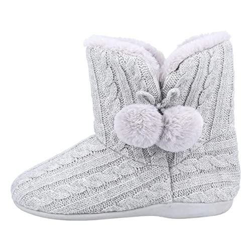 Slippers Apple Fleet & Foster gris pour soulager les pieds froids