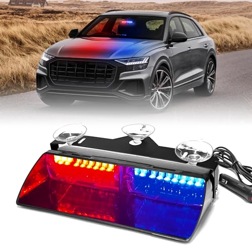 Lumière stroboscopique d'urgence LED 16 LED avec 18 modes flash d'avertissement de danger