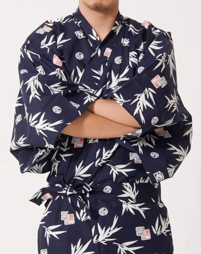 Image of Dita Tokyoin Traditional Made In Japan Cotton Yukata Robe (Japanese Pajama Kimono) Easy Wearing set2