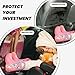 FireDeer Woman's Legs in A Pink Bathtub Car Seat Back Kick Protectors,2 Pack Kick Mats with Storage Pockets for Vehicles to Protect from Dirt Mud Scratches