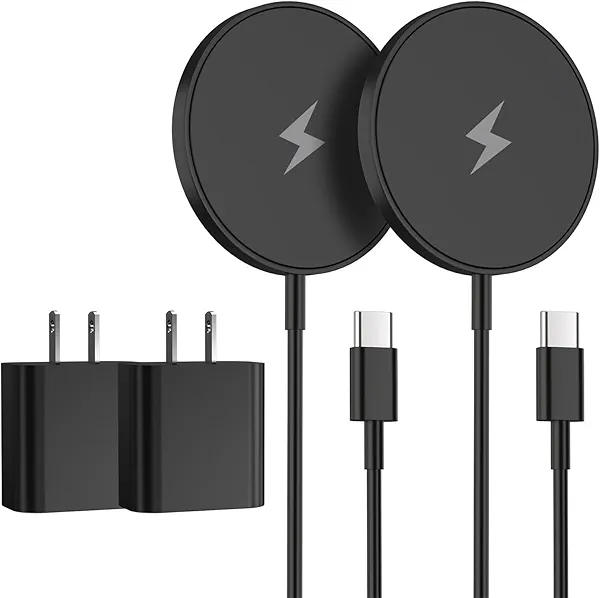 Magnetic Wireless Charger iPhone,6FT Charger for Apple MagSafe Charger 2Pack Fast Wireless Charging Pad for iPhone 16 Pro Max/16 Pro/16 Plus/15 ProMax/15/14/13/12/AirPods 3/2/Pro Mag-Safe Charging Pad